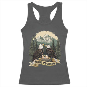 Funny Jackie And Shadow Eagle Family Matching Racerback Tank Top Eagle Lover TS11 Dark Heather Print Your Wear