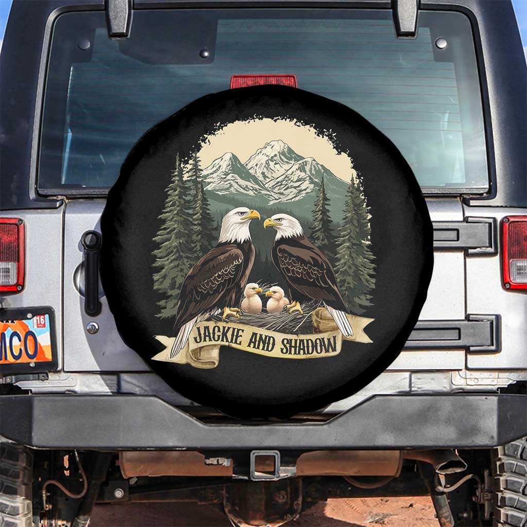 Funny Jackie And Shadow Eagle Family Matching Spare Tire Cover Eagle Lover TS11 No hole Black Print Your Wear