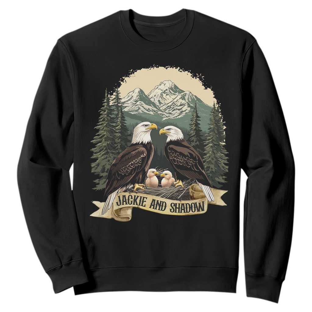 Funny Jackie And Shadow Eagle Family Matching Sweatshirt Eagle Lover TS11 Black Print Your Wear