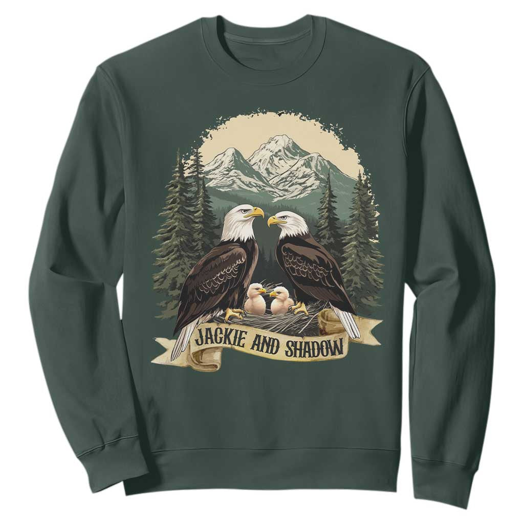 Funny Jackie And Shadow Eagle Family Matching Sweatshirt Eagle Lover TS11 Dark Forest Green Print Your Wear