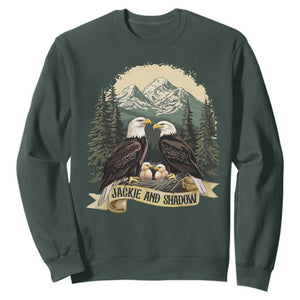 Funny Jackie And Shadow Eagle Family Matching Sweatshirt Eagle Lover TS11 Dark Forest Green Print Your Wear