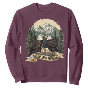 Funny Jackie And Shadow Eagle Family Matching Sweatshirt Eagle Lover TS11 Maroon Print Your Wear