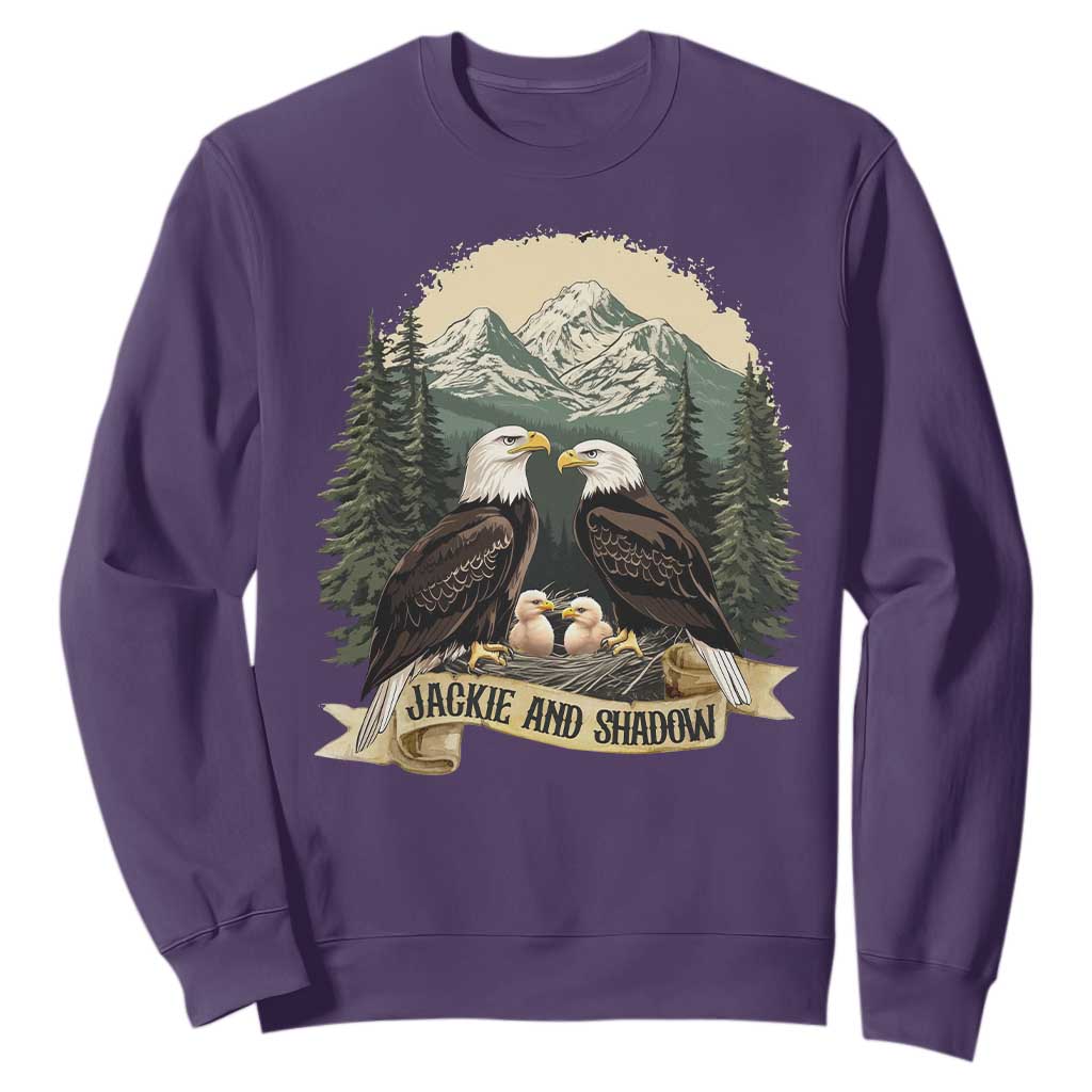 Funny Jackie And Shadow Eagle Family Matching Sweatshirt Eagle Lover TS11 Purple Print Your Wear