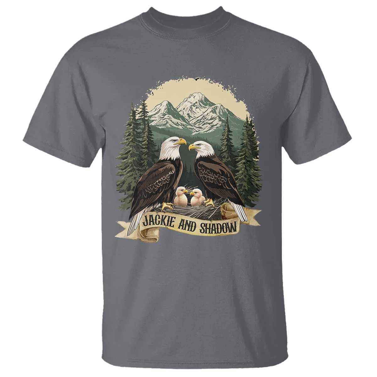 Funny Jackie And Shadow Eagle Family Matching T Shirt Eagle Lover TS11 Charcoal Print Your Wear