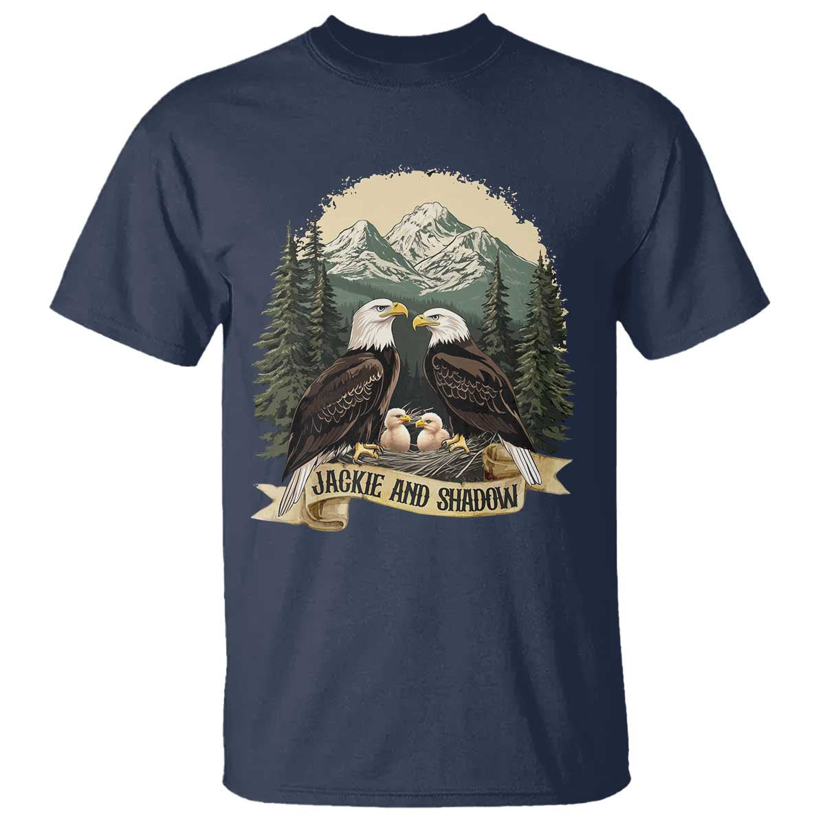 Funny Jackie And Shadow Eagle Family Matching T Shirt Eagle Lover TS11 Navy Print Your Wear