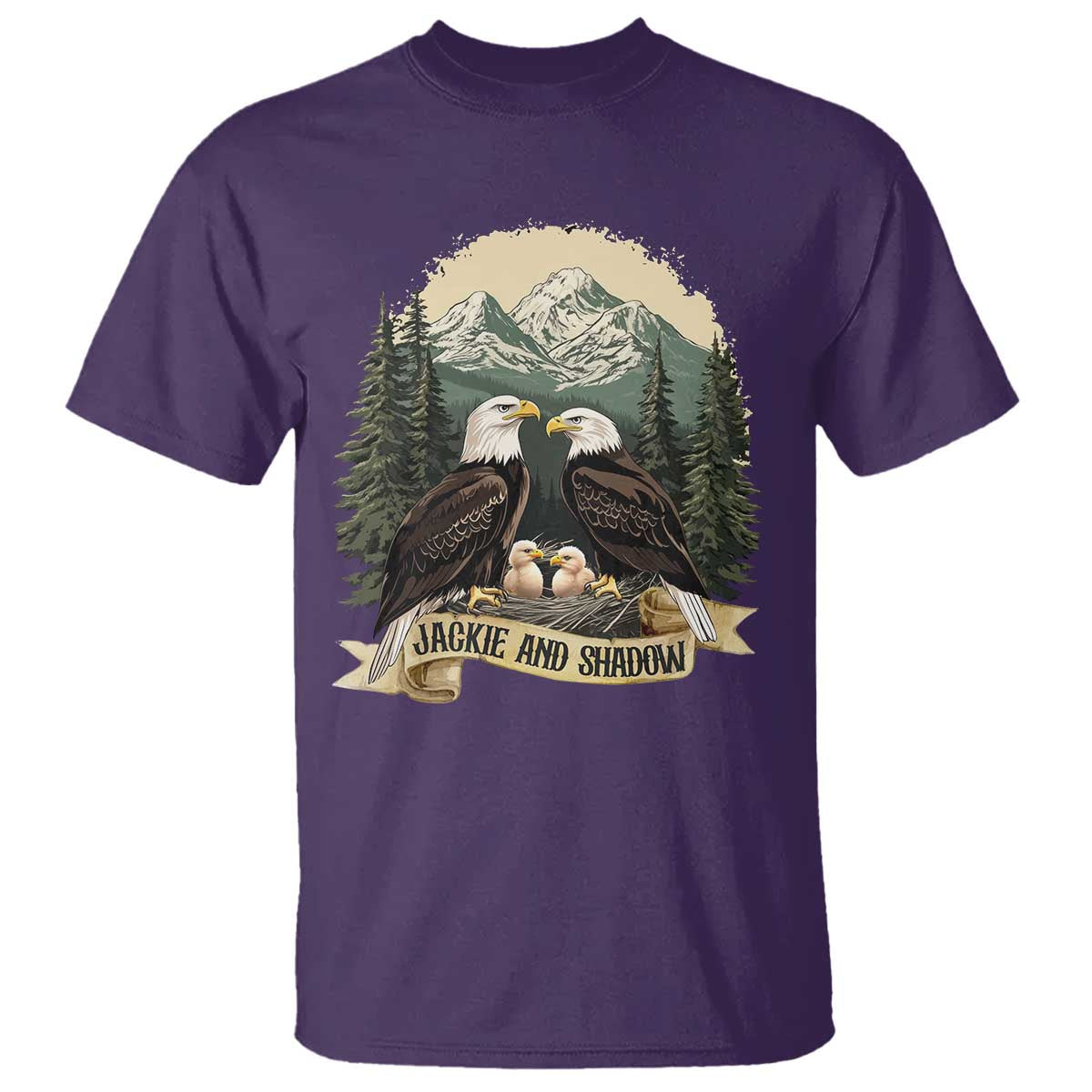 Funny Jackie And Shadow Eagle Family Matching T Shirt Eagle Lover TS11 Purple Print Your Wear