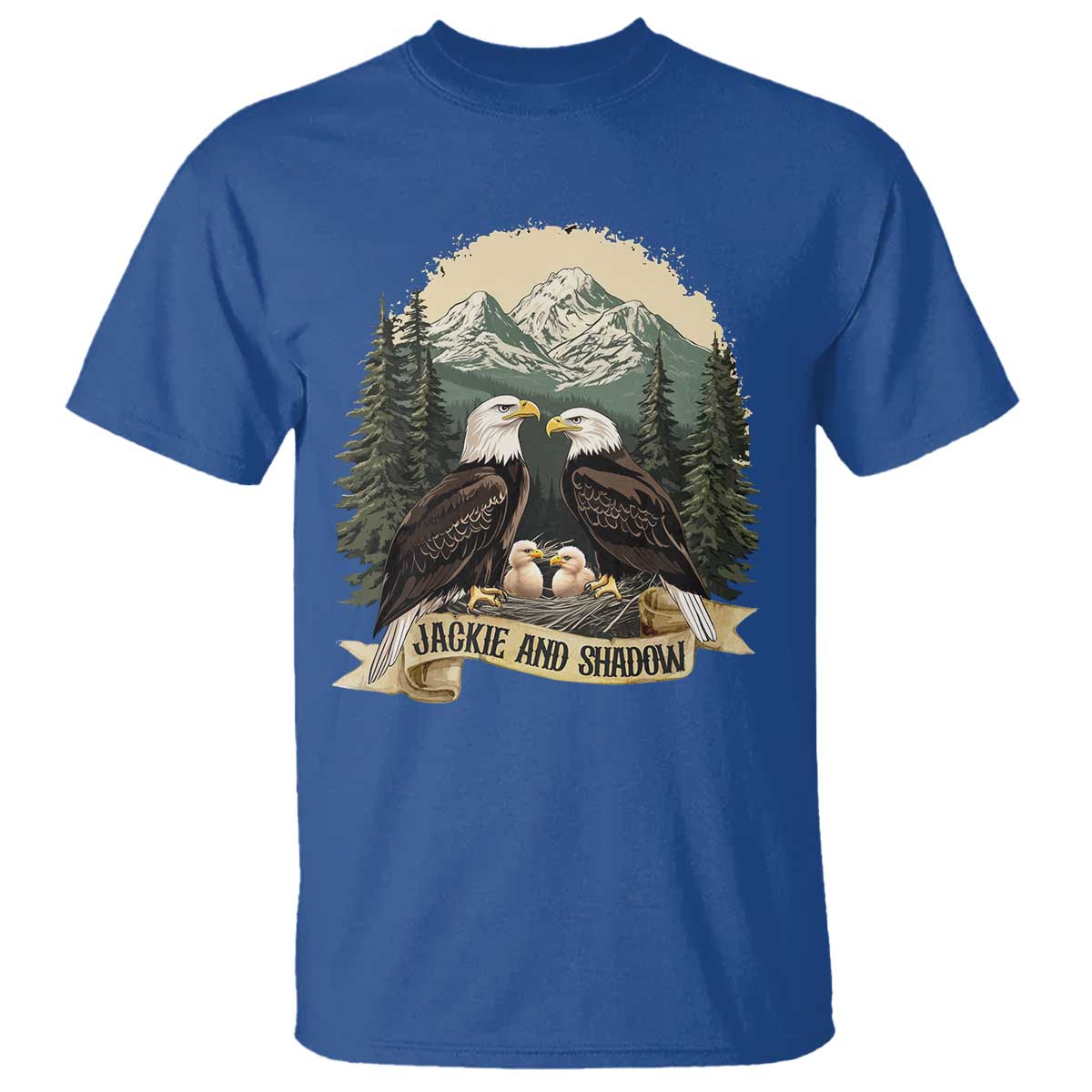Funny Jackie And Shadow Eagle Family Matching T Shirt Eagle Lover TS11 Royal Blue Print Your Wear