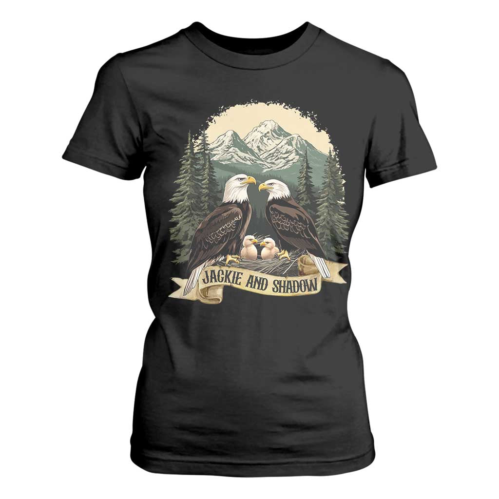 Funny Jackie And Shadow Eagle Family Matching T Shirt For Women Eagle Lover TS11 Black Print Your Wear