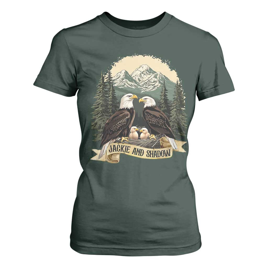 Funny Jackie And Shadow Eagle Family Matching T Shirt For Women Eagle Lover TS11 Dark Forest Green Print Your Wear