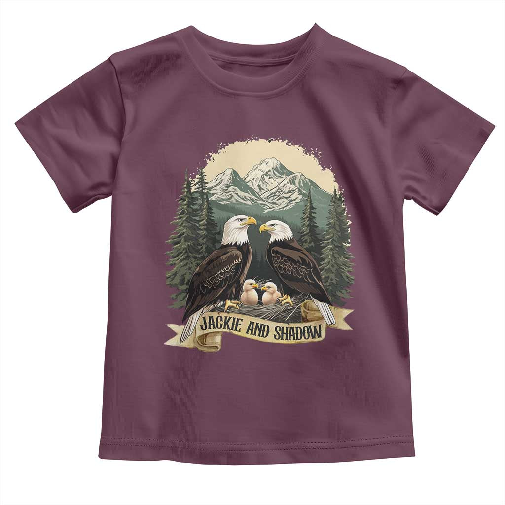 Funny Jackie And Shadow Eagle Family Matching Toddler T Shirt Eagle Lover TS11 Maroon Print Your Wear