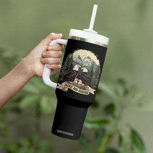 Funny Jackie And Shadow Eagle Family Matching Tumbler With Handle Eagle Lover TS11 Print Your Wear