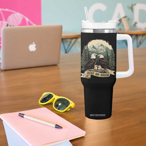 Funny Jackie And Shadow Eagle Family Matching Tumbler With Handle Eagle Lover TS11 Print Your Wear
