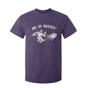 Funny Jesus American Football He Is Rizzin' Meme T Shirt For Kid TS11 Purple Print Your Wear