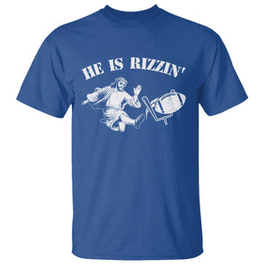 Funny Jesus American Football He Is Rizzin' Meme T Shirt TS11 Royal Blue Print Your Wear