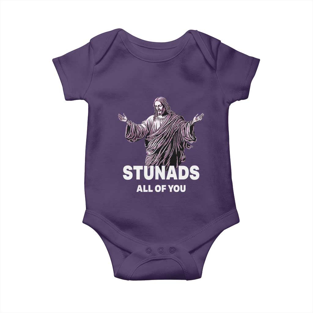 Funny Jesus Baby Onesie Stunads All Of You TS02 Purple Print Your Wear