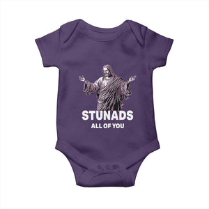 Funny Jesus Baby Onesie Stunads All Of You TS02 Purple Print Your Wear