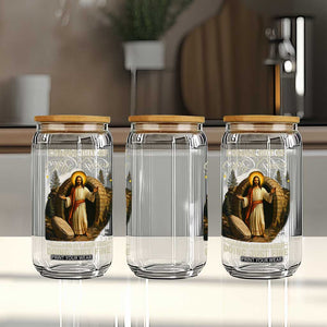 Funny Jesus Glass Can Coming Out Of My Cave And I've Been Doing Just Fine TS02 Print Your Wear