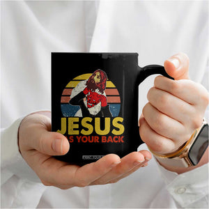 Funny Jesus Satan Meme Coffee Mug Has Your Back Jiu Jitsu Retro Religious Christian TS02 Print Your Wear