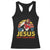 Funny Jesus Satan Meme Racerback Tank Top Has Your Back Jiu Jitsu Retro Religious Christian TS02 Black Print Your Wear