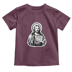 Funny Jesus Saying Toddler T Shirt Don't Be A D*ck TS02 Maroon Print Your Wear
