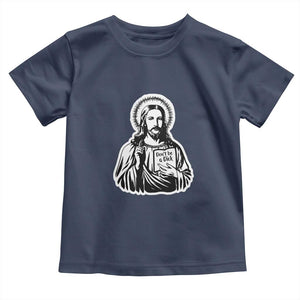 Funny Jesus Saying Toddler T Shirt Don't Be A D*ck TS02 Navy Print Your Wear
