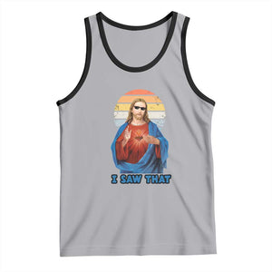 Funny Jesus Tank Top I Saw That Christian Religious Meme Retro TS02 Athletic Heather Black Print Your Wear