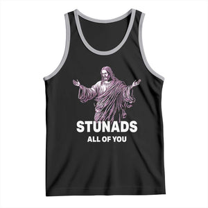 Funny Jesus Tank Top Stunads All Of You TS02 Black Athletic Heather Print Your Wear