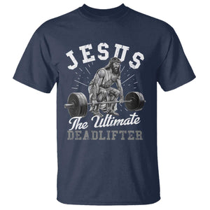 Funny Jesus The Ultimate Deadlifter T Shirt Christian Workout Gym TS11 Navy Print Your Wear