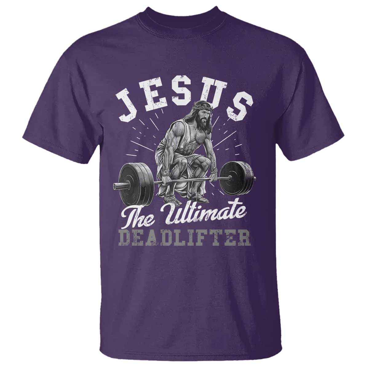 Funny Jesus The Ultimate Deadlifter T Shirt Christian Workout Gym TS11 Purple Print Your Wear