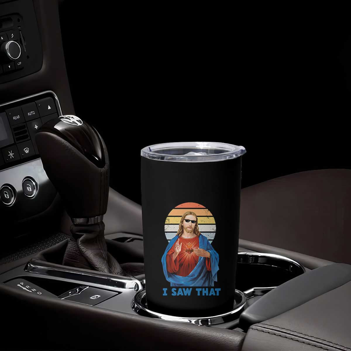 Funny Jesus Tumbler Cup I Saw That Christian Religious Meme Retro TS02 Print Your Wear