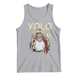 Funny Jesus YOLO JK Tank Top Just Kidding Funny Christian Religious TS02 Athletic Heather Print Your Wear