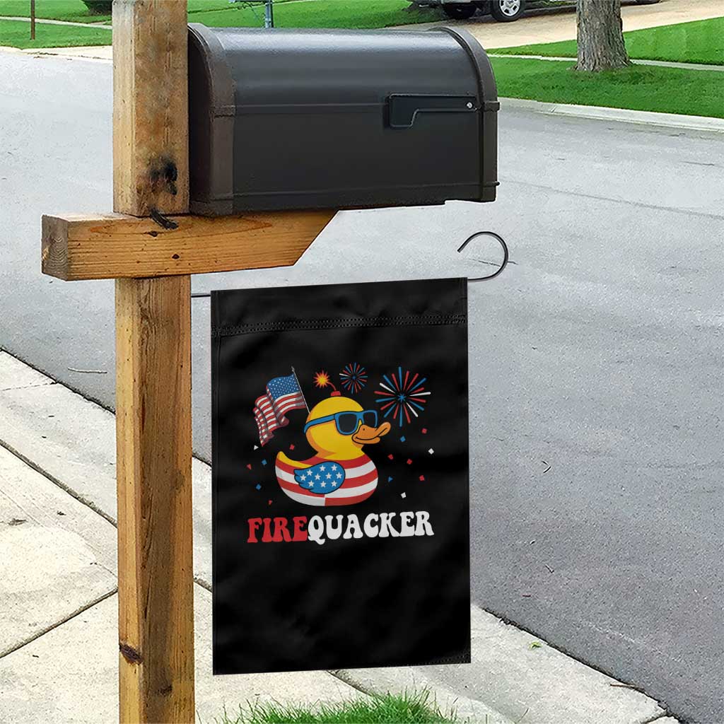 Funny July 4th Garden Flag Patriotic Duck Firequacker American Flag TS10 Print Your Wear