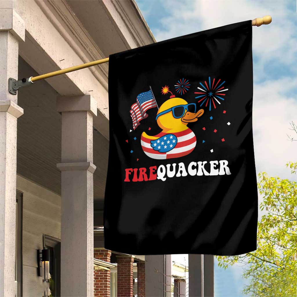 Funny July 4th Garden Flag Patriotic Duck Firequacker American Flag TS10 Print Your Wear