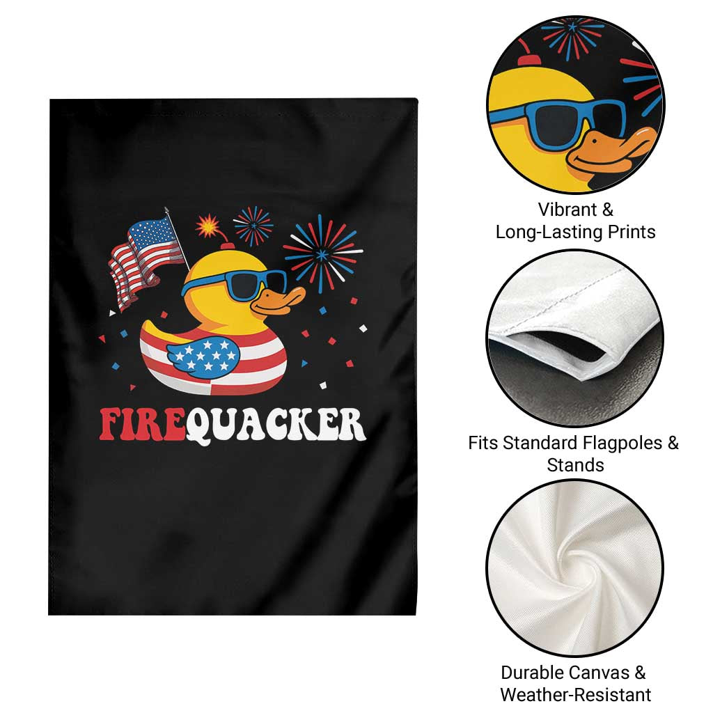 Funny July 4th Garden Flag Patriotic Duck Firequacker American Flag TS10 Print Your Wear
