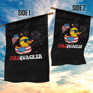 Funny July 4th Garden Flag Patriotic Duck Firequacker American Flag TS10 Print Your Wear