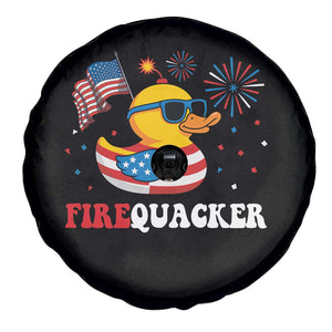 Funny July 4th Spare Tire Cover Patriotic Duck Firequacker American Flag TS10 Print Your Wear