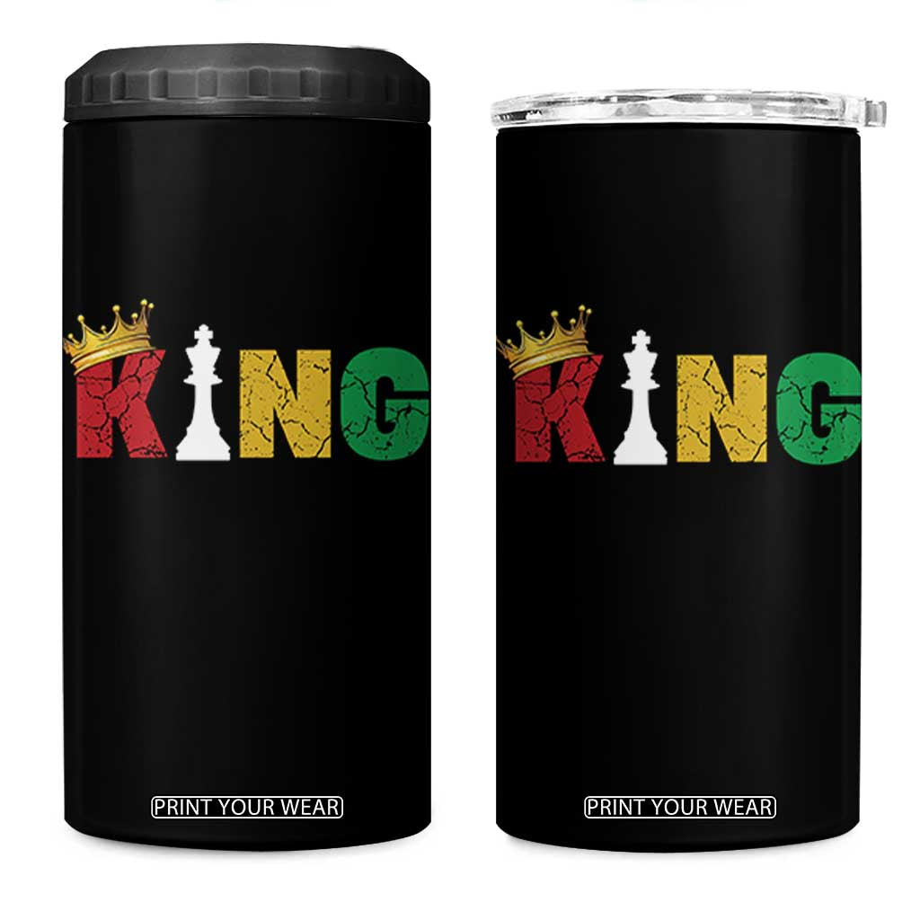 Funny Juneteenth King 4 in 1 Can Cooler Tumbler Black Father Chess African American TS11 One Size: 16 oz Black Print Your Wear