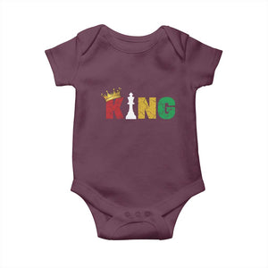 Funny Juneteenth King Baby Onesie Black Father Chess African American TS11 Maroon Print Your Wear
