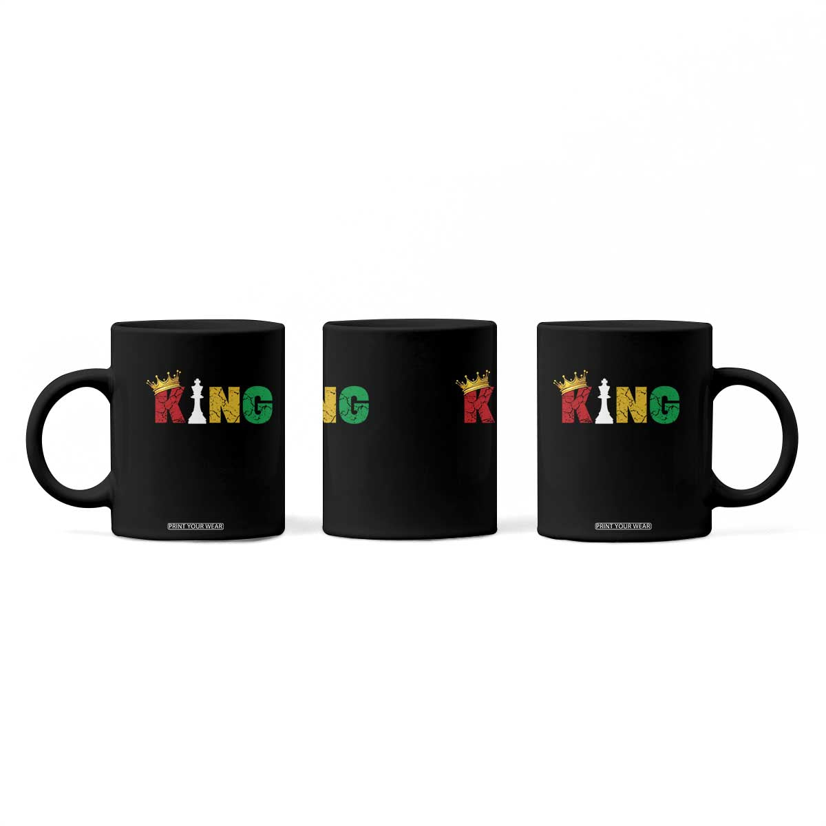 Funny Juneteenth King Coffee Mug Black Father Chess African American TS11 Print Your Wear