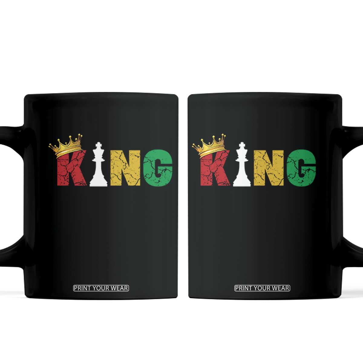Funny Juneteenth King Coffee Mug Black Father Chess African American TS11 Black Print Your Wear