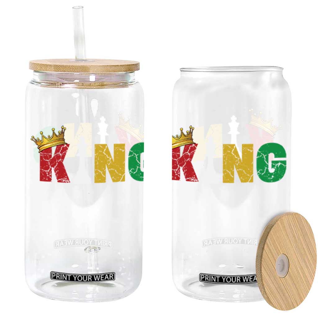 Funny Juneteenth King Glass Can Black Father Chess African American TS11 Black Print Your Wear