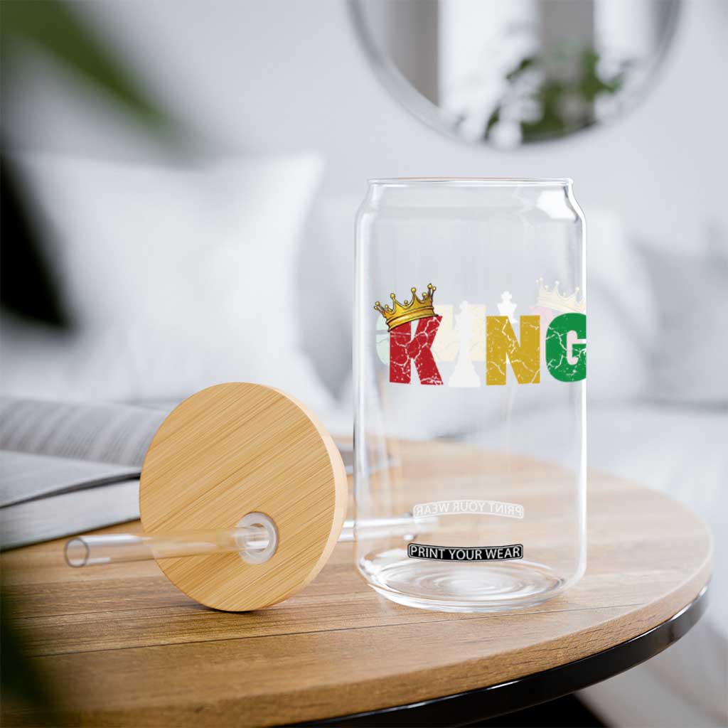 Funny Juneteenth King Glass Can Black Father Chess African American TS11 Print Your Wear
