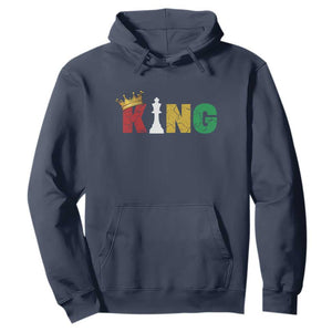 Funny Juneteenth King Hoodie Black Father Chess African American TS11 Navy Print Your Wear