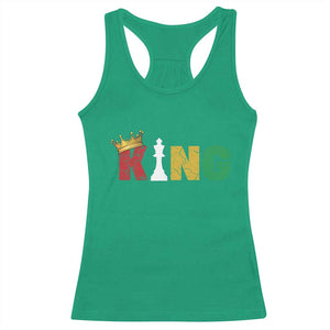 Funny Juneteenth King Racerback Tank Top Black Father Chess African American TS11 Irish Green Print Your Wear