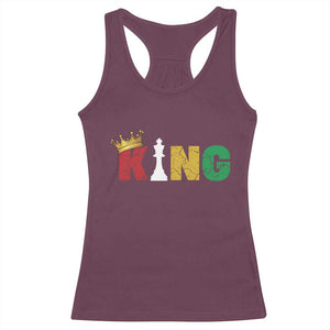 Funny Juneteenth King Racerback Tank Top Black Father Chess African American TS11 Maroon Print Your Wear