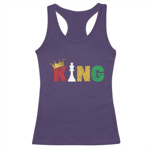 Funny Juneteenth King Racerback Tank Top Black Father Chess African American TS11 Purple Print Your Wear