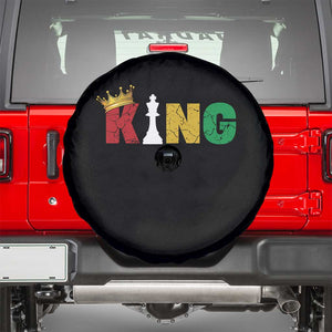 Funny Juneteenth King Spare Tire Cover Black Father Chess African American TS11 Black Print Your Wear