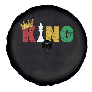 Funny Juneteenth King Spare Tire Cover Black Father Chess African American TS11 Print Your Wear
