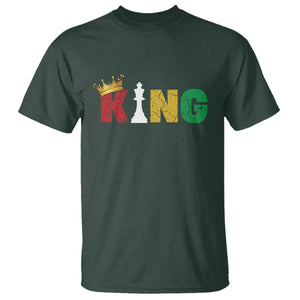 Funny Juneteenth King T Shirt Black Father Chess African American TS11 Dark Forest Green Print Your Wear