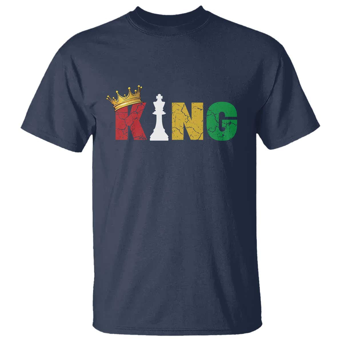 Funny Juneteenth King T Shirt Black Father Chess African American TS11 Navy Print Your Wear